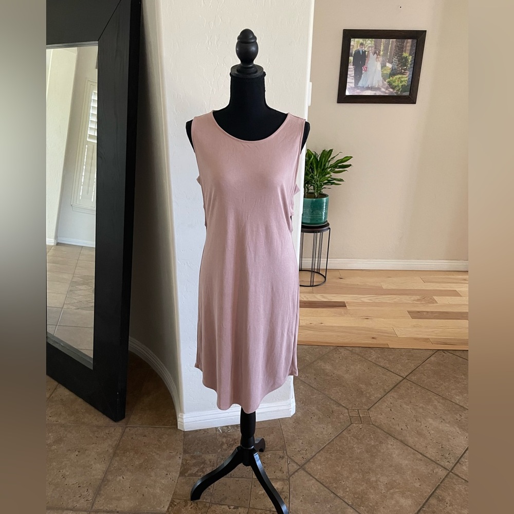 8|8 CUT-OUT DRESS (L) - pale pink/crème color